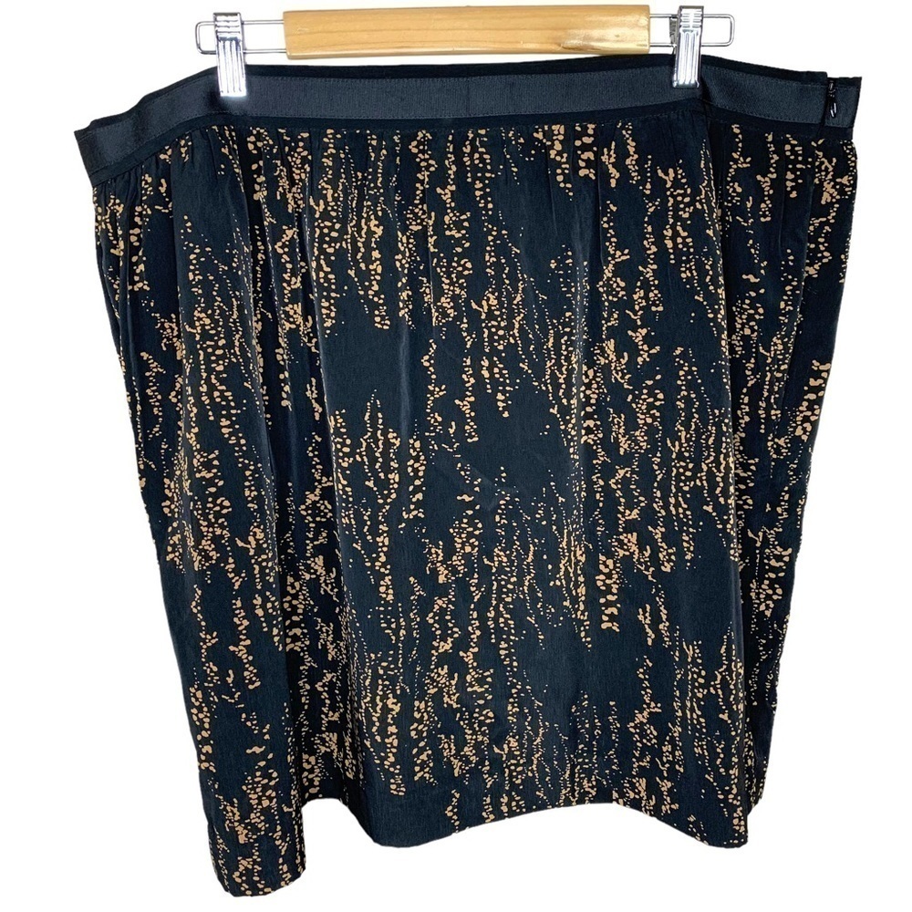 Size 14 NEW Gap Black And Gold Print Pencil Skirt Above Knee Party Cocktail